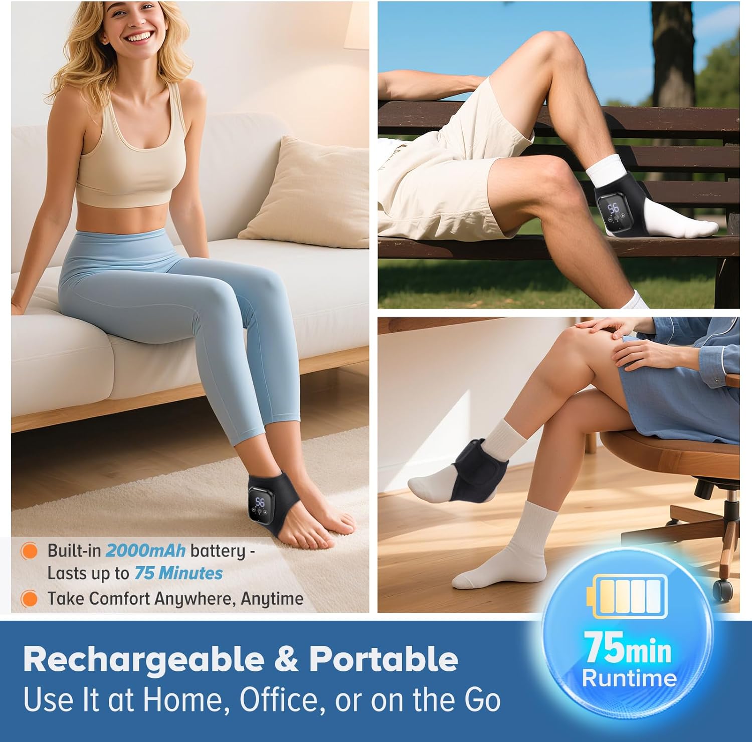 Solevia Triple-Technology Massager with Heating Pads